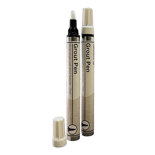 Grout Pen Twin Pack | White | 2 x 7ml/0.24 fl oz | Make the Appearance of Grout Cleaner
