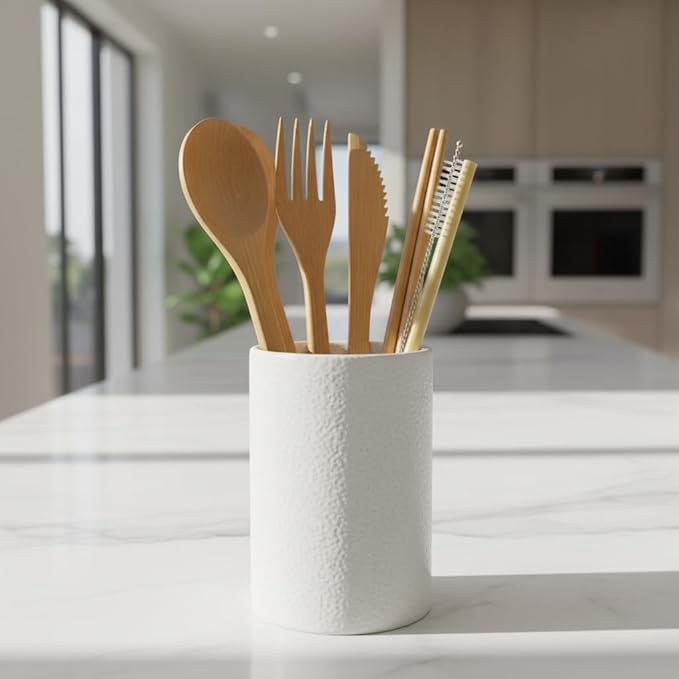 Bamboo Utensil Set with Case – Reusable Travel Cutlery & Portable Flatware Kit with Wooden Fork, Spoon, Knife, Chopsticks, Straw – Zero Waste Lunch Box Essentials for Work, Camping, Picnic