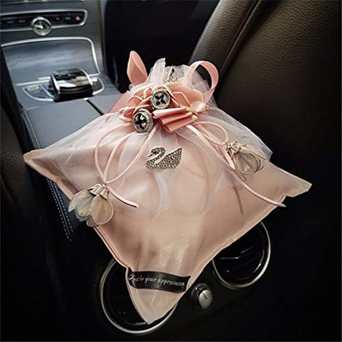 Car Accessories - Swan-Shaped Bamboo Charcoal Air Purifying Bag | Natural Charcoal&Aromatic Design | Elegant & Creative Floral Scent Sachet |Odor-Eliminating, Non-Toxic (Pink 7 * 7inch)