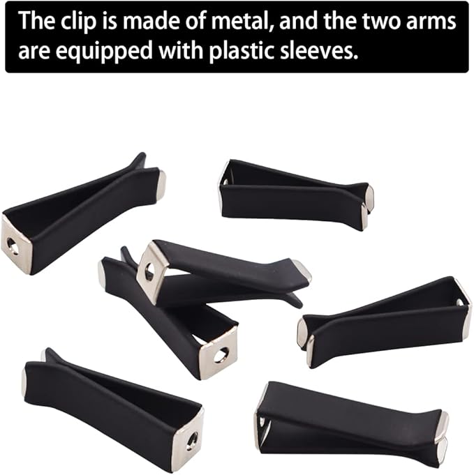 Dianrui 40PCS Black Square Head Car Vent Clips, 9mm Auto Air Conditioner Outlet, Air Freshener for Car Office Home