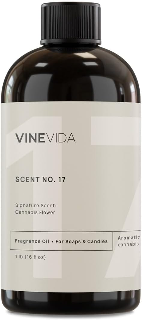 VINEVIDA [16oz] Cannabis Flower Fragrance Oil for Candle Making and Soap Making - Premium Candle Scents for Soy Candles