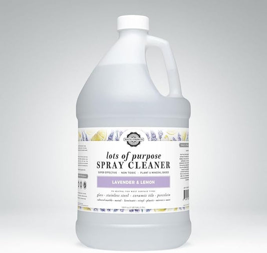 Rustic Strength Lots of Purpose Spray Cleaner with Lavender and Lemon Essential Oils, Non-Toxic Plant Based Multi-Surface, Gallon Plastic