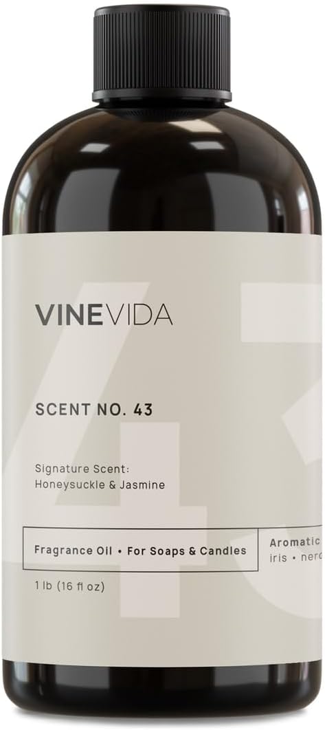 VINEVIDA [16oz] Honeysuckle & Jasmine Fragrance Oil for Candle Making and Soap Making - Premium Candle Scents for Soy Candles