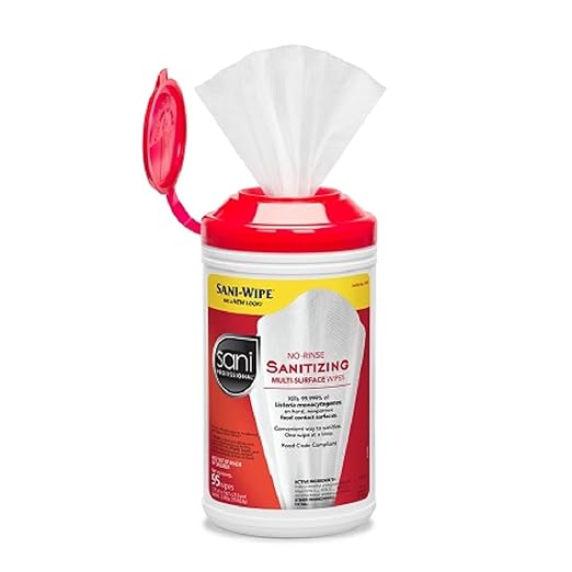 Pdi Sani-Wipe™ Non-Rinse Food Contact Hard-Surface Sanitizing Wipe, 7.75" x 9", 95/can