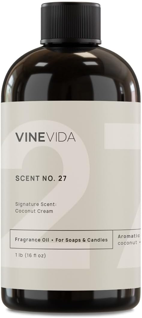 VINEVIDA [16oz] Coconut Cream Fragrance Oil for Soap Making Scents for Candle Making, Perfume Oils, Soy Candles, Body Butters, Massage Oils, Room Sprays, Bath Bombs, Body Lotions, Linen Sprays