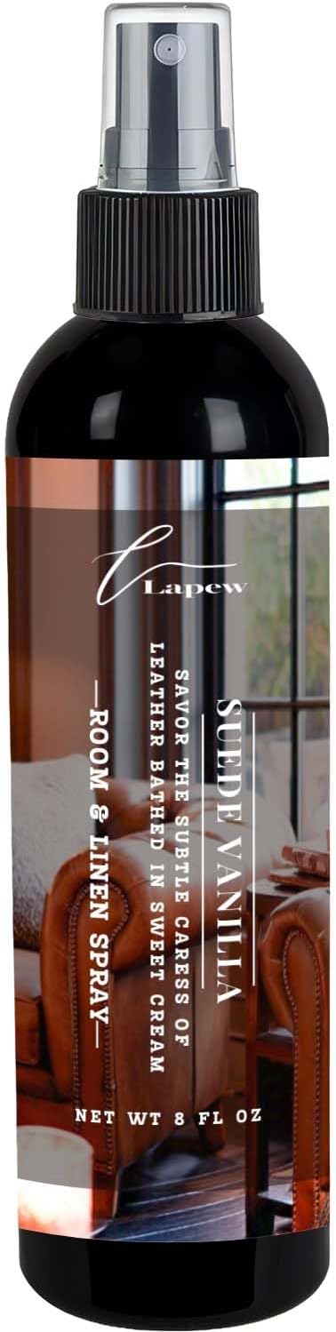Lapew Room & Linen Spray | Fragrance Mist for Home, Car & Office | Fabric & Air Freshener | Neutralizing Mist | Made in USA | Suede Vanilla