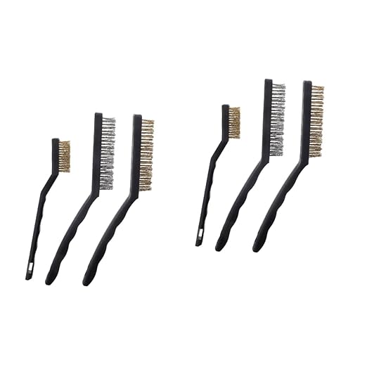 Luxshiny 2 Sets Multipurpose Wire Brush Set Groove Cleaning Brush for Forging Brick Cleaning Paint Removal Automotive Stainless Steel