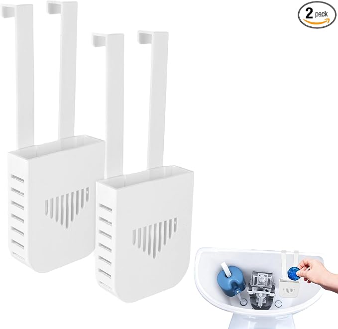 2 Sets Toilet Tank Holder, Hanging Toilet Bowl Carrier Hook Holder Hanger Bracket Caddy (Style 2)