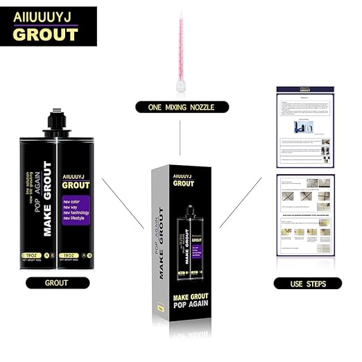 Epoxy Grout Coffee Brown 13.5 fl oz ｜Water & Stain Resistant & Zero Maintenance｜1:1 Auto-Mix Technology｜24hr Ready-to-Use｜Perfect for Shower Kitchen Pool | 10 Pearl Finishes for Tile & Stone