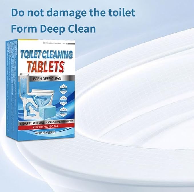 Toilet Bowl Cleaner Tablets, Deep Clean Formula, Put in the Toilet.NOT Tank.120 Pack Value Set