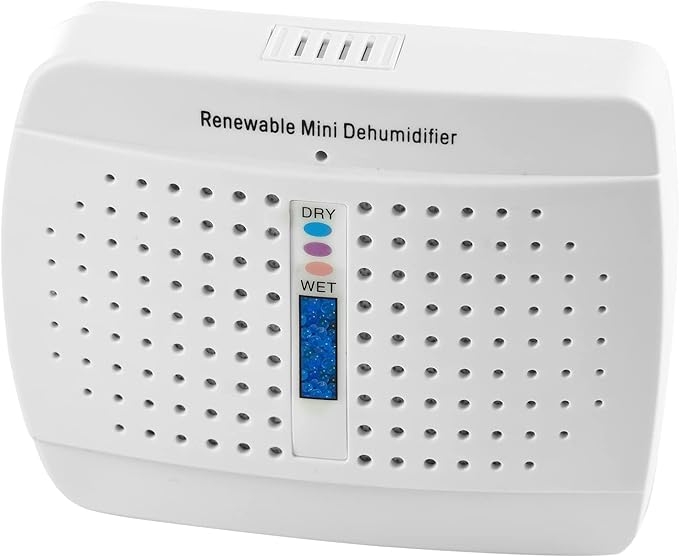 Small Dehumidifier, Moisture Absorber for Closed Spaces, Cabinet, Closet and Bathroom, Renewable Mini Dehumidifiers for Gun Safe, Rust Prevention
