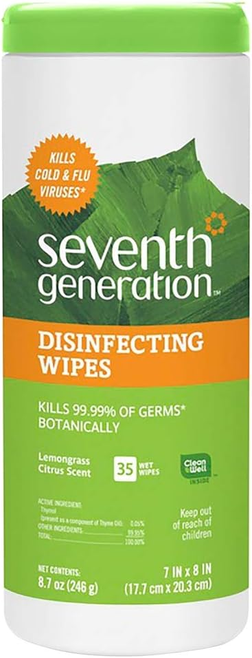 Seventh Generation Disinfecting Wipes, 35 CT