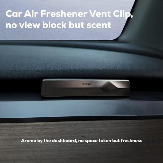 Metal Car Air Freshener Vent Clip - Car Air Freshener, Car Diffuser with 1 Zinc Alloy Outer Shell & 2 Gypsum Fragrance Refill Sticks, Interior Accessories (Universal Use, Hoh Xil)