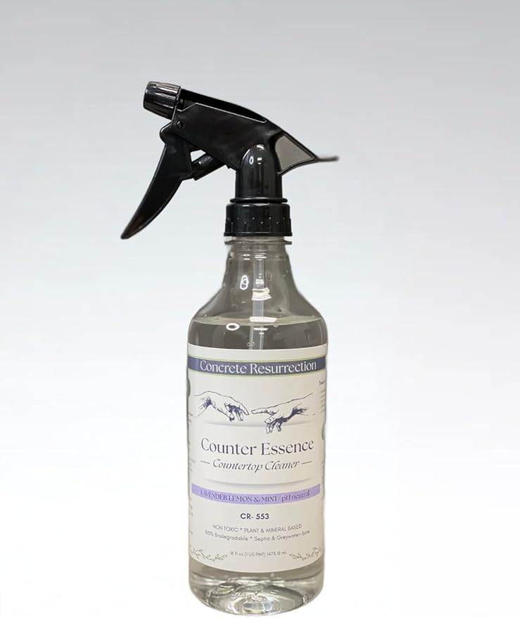 Clean Living Essentials Countertop Cleaner – Multi-Surface, Non-Toxic, Plant-Based, pH Neutral, Family & Pet Friendly. Naturally scented for everyday clean. (Rosemary + Mint + Tea Tree)