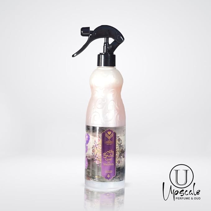 Almas Perfumes Qasr Al Shuyukh Air Freshener - 480 ML 16.9FL.OZ of Fabric spray - Natural Aged Oud Scent - Odor Fighting Room Spray - long lasting Aroma for home