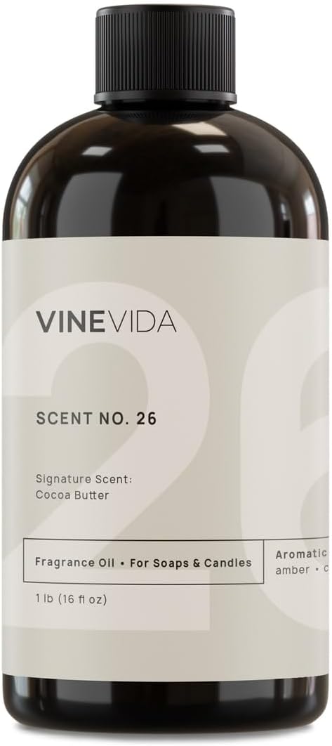 VINEVIDA [16oz] Cocoa Butter Fragrance Oil for Candle Making and Soap Making - Premium Candle Scents for Soy Candles