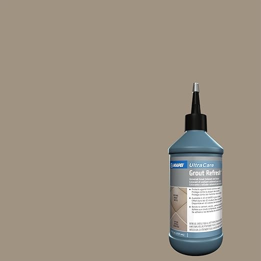 MAPEI UltraCare Grout Refresh, Universal Grout Colorant & Sealer, 8 oz Bottle – Easy Grout Restoration & Protection, 5105 Driftwood