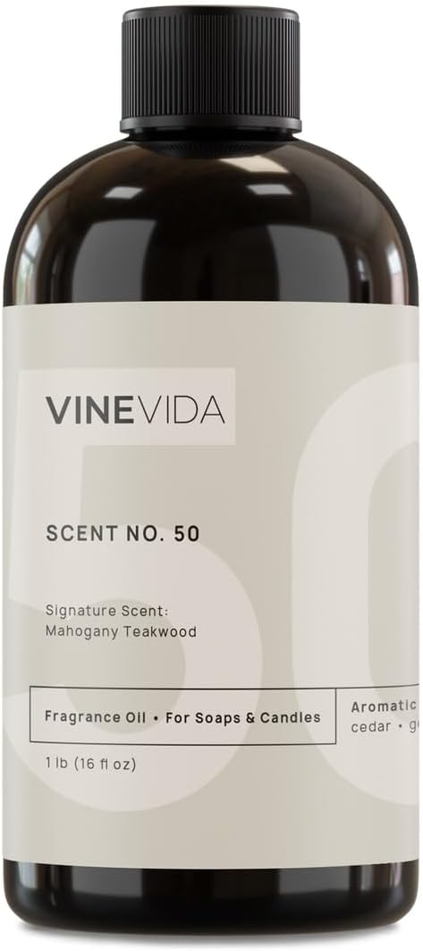 VINEVIDA [16oz] Mahogany Teakwood Fragrance Oil for Candle Making and Soap Making - Premium Candle Scents for Soy Candles