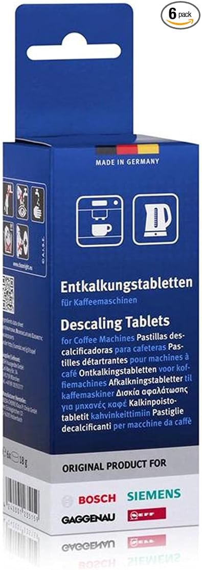 Bosch Decalcifying Tablets for Coffee Machines, 6 Tablets