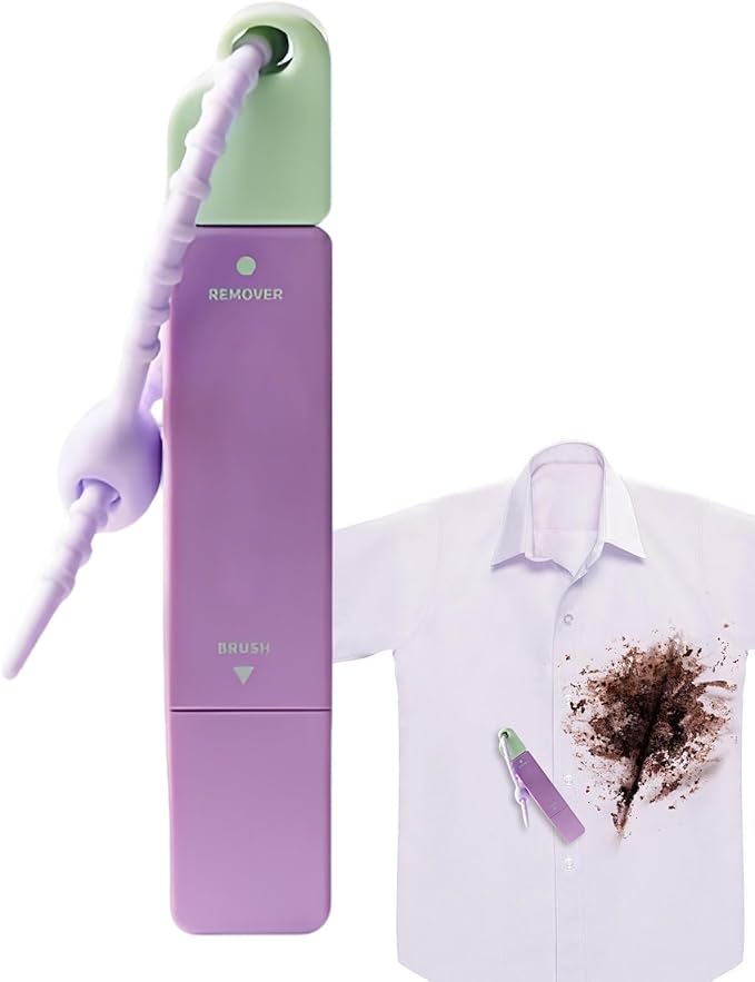 Stain Pen for Clothes Travel Remover, Double-Ended Fabric Cleaning Stick, Instant Spot Cleaner Portable Tool for Adults Kids Clothing, Picnic BBQ Camping Outdoor Trips Laundry