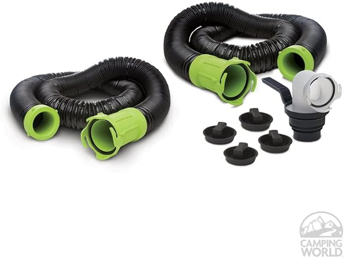 Thetford Titan 17853 15ft 15-Foot Premium RV Sewer Hose Kit-Thetford-17853, Black/Green