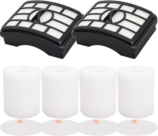 Vacuum Filters Replacement for Shark Rotator Professional Lift-Away NV500 NV501 NV502 NV503 NV505 NV510 NV520 NV552 ZU780 ZU782 ZU785 UV560, 2 HEPA Filter, 4 Foam & 4 Faux Felt Filter # XFF500&XHF500