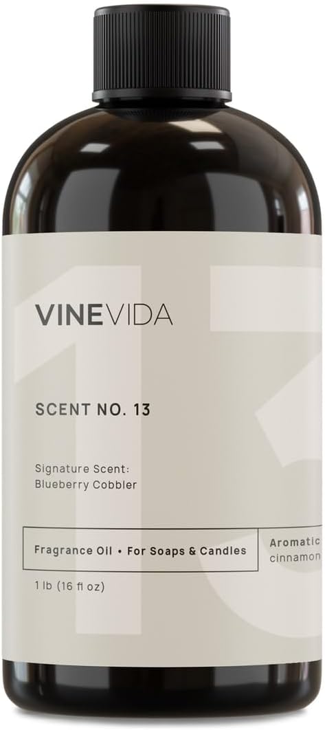 VINEVIDA 16oz Blueberry Cobbler Candle Fragrance - USA Made Natural Scent for Candle and Soap