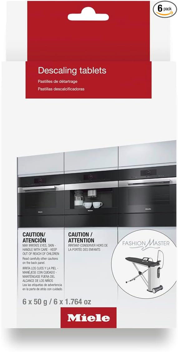 Miele Descaling Tablets for Coffee Machines, Steam Ovens, Ovens, Ranges, 6 count