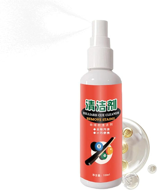 Billiard Cue Cleaner - 100ml Cleaning Stain Remover | Portable Pool Cue Cleaner for Billiards - for Players Enthusiasts Beginners Home Club Daily Travel Party
