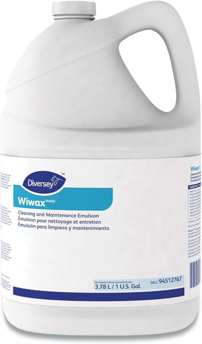 Diversey 94512767 Wiwax Cleaning & Maintenance Emulsion Liquid 1 gal Bottle 4/Carton