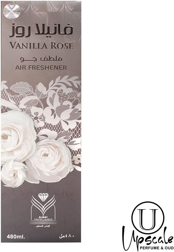 ††† Upscale Perrfume & Oud co. Vanilla Rose Air Freshener - 480ML 16.9FL.OZ of Fabric spray - Natural Aged Oud Scent - Odor Fighting Room Spray - long lasting Aroma for home
