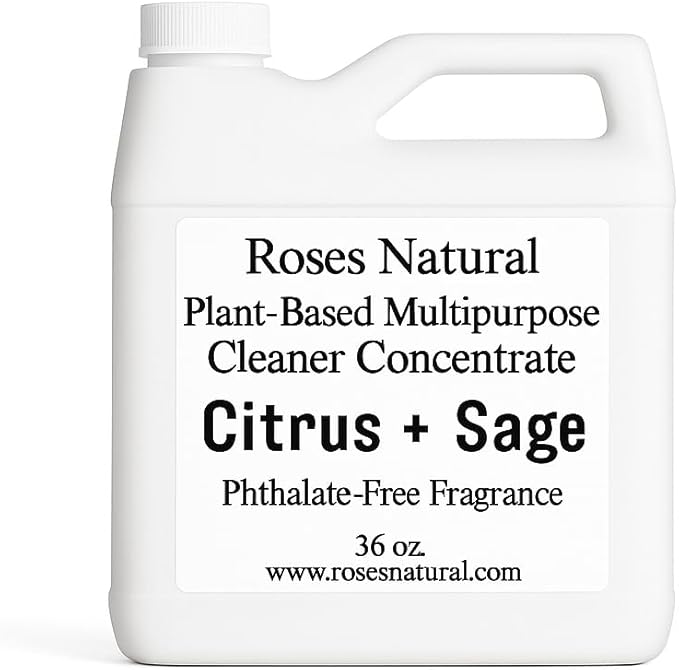 Multipurpose Cleaner Concentrate, 36 oz | Plant-Based, Non-Toxic, Biodegradable | Streak-Free Cleaning for Kitchen, Bathroom, Glass & Floors (Citrus + Sage)