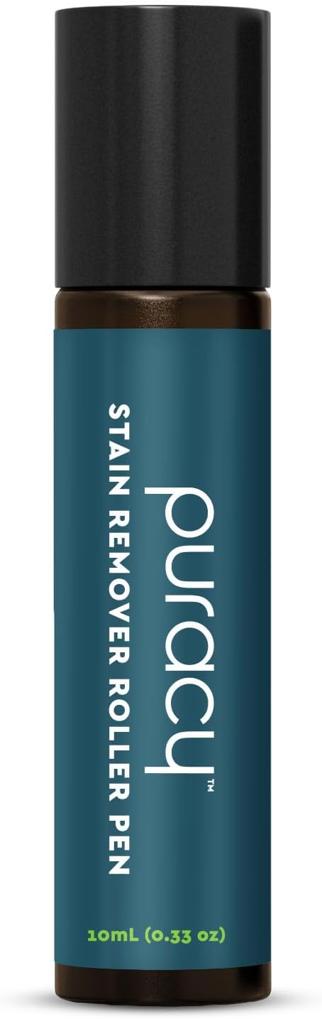 Puracy Stain Remover Pen, Natural Based Travel and Laundry Stain Cleaner for Clothes, Baby Essentials, Kids Stains, Oil and Fabric Spot Cleaner, Unscented (Stain Remover Pen, 1 Pack)