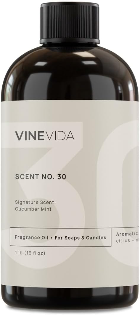 VINEVIDA Cucumber Mint Fragrance Oil [16oz] - USA Made Candle & Soap Scents