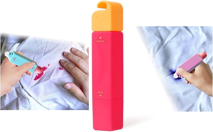12ML Double-Head Stain Remover Pen, Fabric Cleaning Pen for Clothes, Portable Gieleph Solution, Instant No-Stain Stick for Spills, Pocket Size for Travel, Fabric Cleaner for Oil, Food & Makeup Kiss