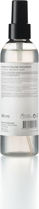 Nordic Sleep by Fossflakes, Probiotic Fabric Freshener Mild Scent 190 ml – Gentle Pillow & Bedding Spray, Natural Odor Eliminator with Soft Fragrance, Hypoallergenic & Eco-Friendly