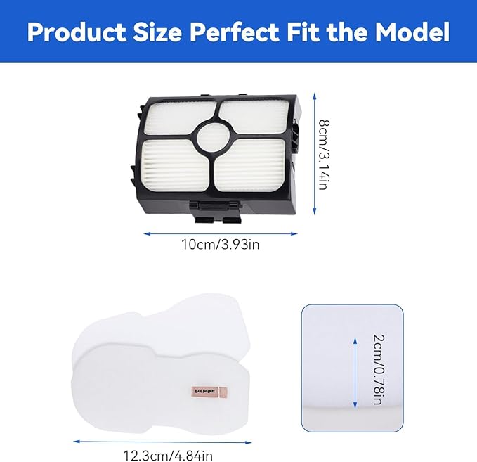 HZ3002 Replacement Filters for Shark HZ3002 HZ3000 HZ4001AMZ HZ4002 Stratos Ultralight Corded Stick Vacuum, Replace part XFFKHZ3000 XHFHZ3000, 2 HEPA & 4 Foam and Felt Filters
