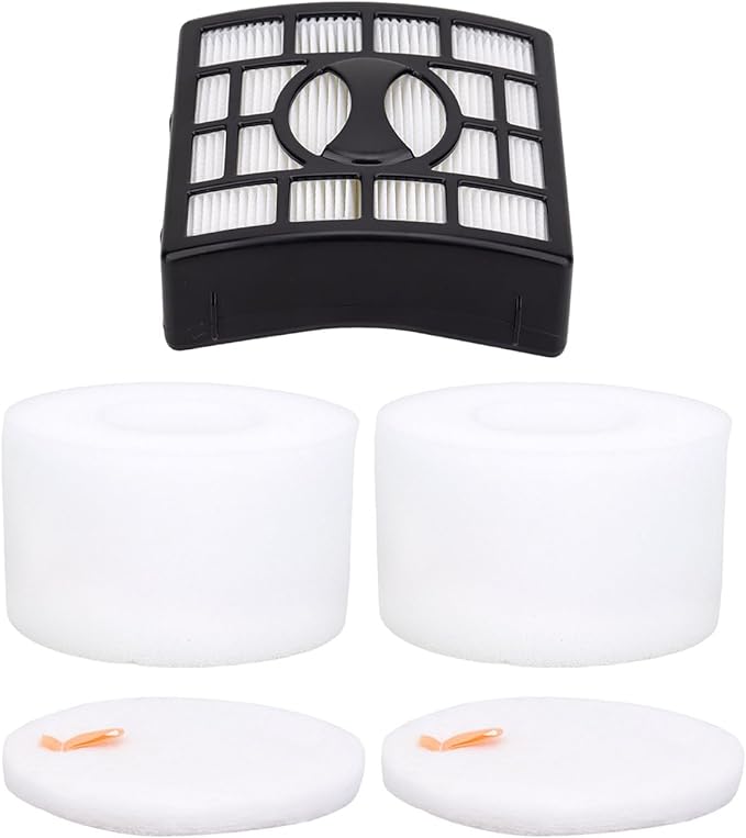 Vacuum Filters Replacement for Shark Rotator DuoClean Powered Lift Away Speed NV680 NV681 NV682 NV683 NV800 NV801 NV803 UV810, 1 HEPA Filter, 2 Foam & 2 Faux Felt Filter Replace Part # XFF680 &XHF680