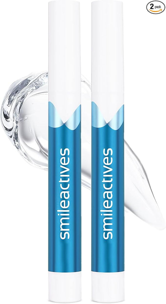Smileactives Teeth Whitening Pen for White Smile, Fast Tooth Whitener and Stain Remover with Precision Brush Tip, Dental Quality Whitening Gel, Travel Pen, Easy to Use, Vanilla Mint Flavor, 2 Pack