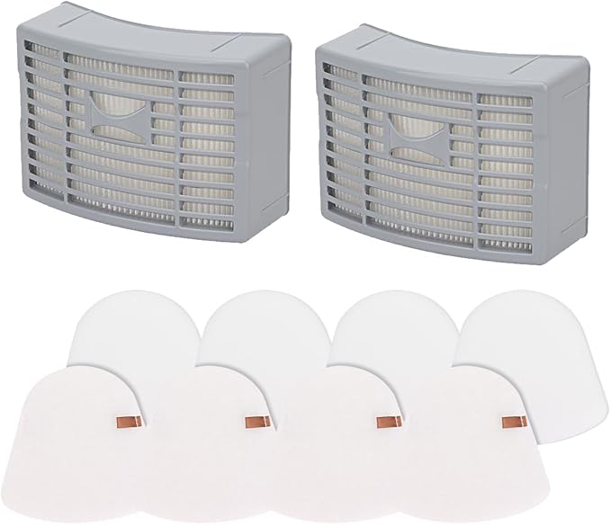 Vacuum Filters Replacement for Shark Powered Lift-Away DLX NV580 Series NV581, NV581Q, NV585, NV586, 2 HEPA Filter, 4 Foam & 4 Faux Felt Filters - Compare to Part # XFFT580 & XHEP580