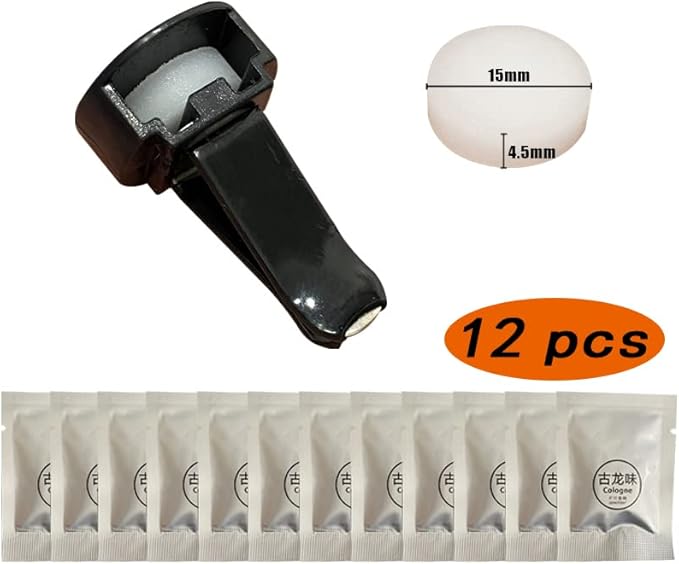 12 Pack Car Air Vent Clip Freshener Refills Solid Fragrance Replacement Pads,Stock Up on Our Solid Fragrance Replacement Pads for Your Car Vent Clip Air Freshener and Enjoy Fragrance on Your Daily Drives (Cologne)