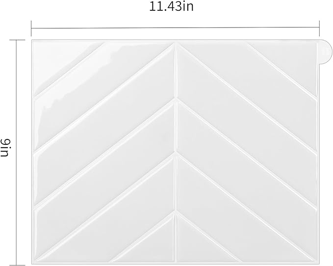 Peel and Stick Backsplash for Kitchen,New Upgrade Herringbone Tiles,Stick on Subway Tile Peel and Stick Backsplash,Whtie 10-Sheet.