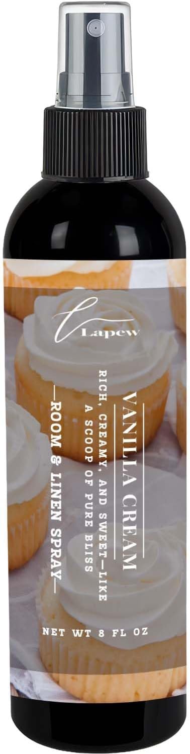 Lapew Room & Linen Spray | Fragrance Mist for Home, Car & Office | Fabric & Air Freshener | Neutralizing Mist | Made in USA | Vanilla Cream