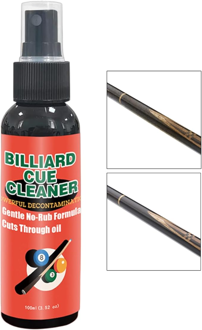 Billiard Cue Cleaner - 100ml Deep Cleaning Stain Remover, Portable Pool Cue Maintenance | for Players, Beginners, Enthusiasts at Home, Club, Daily Use, Travel, or Party Accessories