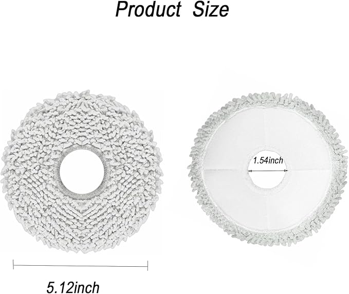 Mop Pad for ECOVACS DEEBOT X2 Omni/ T20 Omni/ T10 Omni/ X1 Omni/ X1 Turbo/T30 Pro/T30S Comb/ T30S,for Yeedi M12 Pro+ Vacuum Cleaner, T30S Mop Pad Replacement Accessories