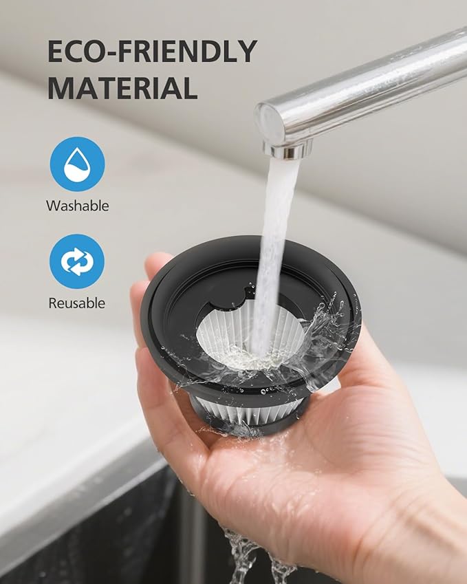 6 Pack HEPA Vacuum Filter Replacement Compatible with Compact Cordless Vacuum Cleaner as Seen on TV, Washable and Reusable Vac Replacement Parts