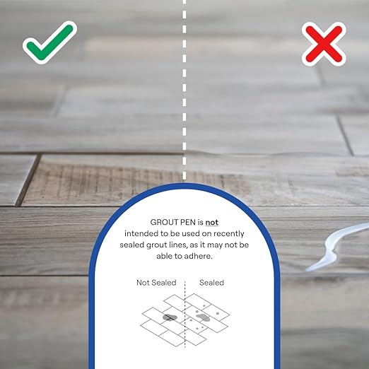 Grout Pen Beige Grout Paint: Waterproof Tile Paint Grout Refresh Restorer for Floor, Kitchen & Bathroom Shower Tiles - Beige - Can Size for Larger Projects - 125ml (4.2oz)