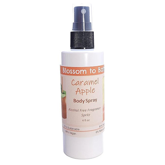 Blossom to Bath Caramel Apple Body Spray (4 Ounce) - Phthalate Free Fragrance - Energizes Skin with a Sweet Fruity Scent