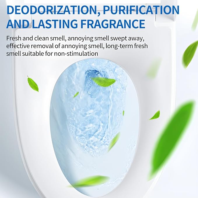 24pcs-Toilet Bowl Cleaners，Automatic Toilet Bowl Cleaners，Effervescent Toilet Cleaners，Interior Cleaning Fizz Pellet, Effervescent Cleaners Tablets
