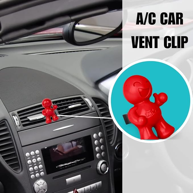 Little Joe 96407-6PK Cherry Scent Car Air Freshener Vent Clip, Fights Odors for up to 45 Days, Long-Lasting Freshness, Cute Car Odor Eliminator, Pack of 6